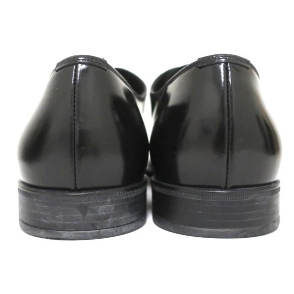 Prada Cap Toe Oxfords Black Spazzolato Leather Size 7.5 Lace-Up Loafers - Picture 7 of 10